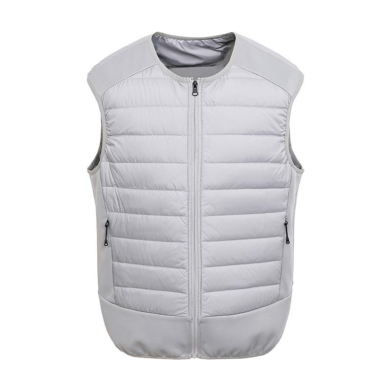 

2025 V-Neck Heated Winter Vest for Youth - Warm Back & Shoulder Down Outerwear 2XL сірий колір