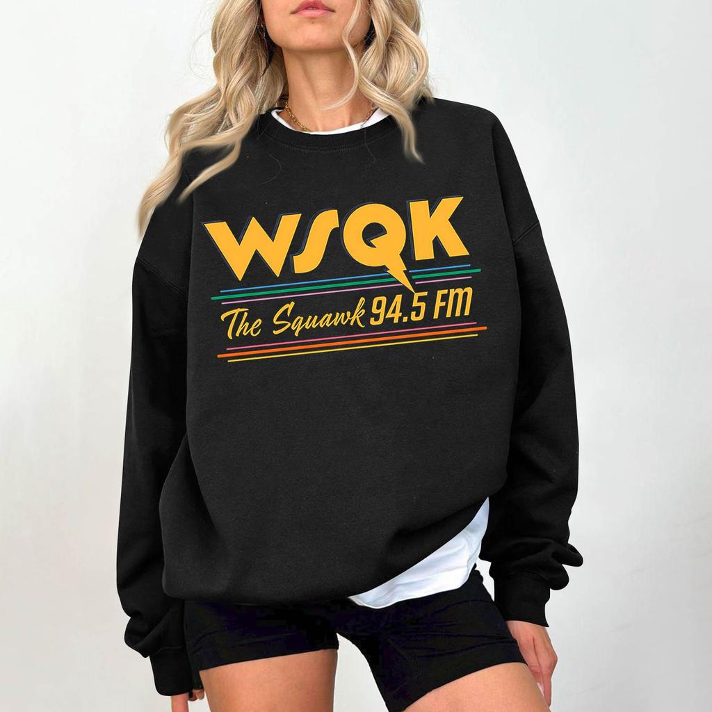 Dámská módní a ležérní mikina s dlouhým rukávem, kulatým výstřihem a potiskem