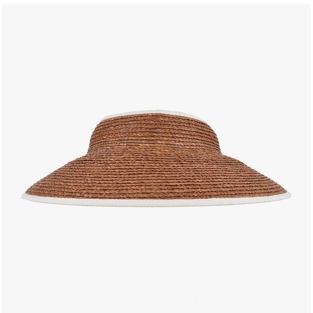 Helen Kaminski Mita Nutshell Sand Visor Sun Cap Hat50220