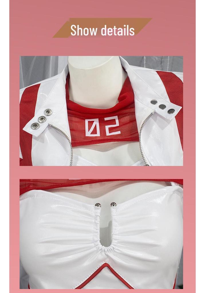 Evangelion Asuka & Rei Motorcycle Cosplay Leather Jacket Anime Set
