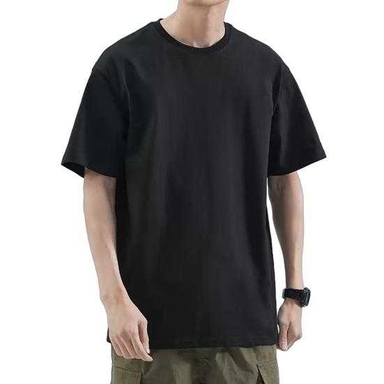 Men Solid Color T-Shirt Round Sleeve Summer Tee Neck Short Casual Loose Fit Tee Shirt