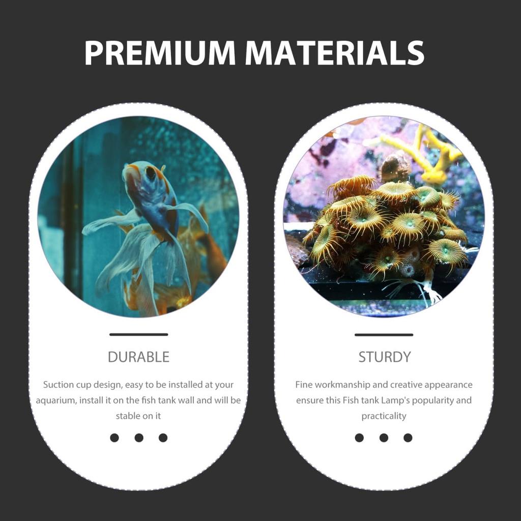 Underwater Led Fish Tank Lamp with Suction Cup Submersible Aquarium Light for Aquatic Plants and Fish Us Plug for Freshwater and Lighting