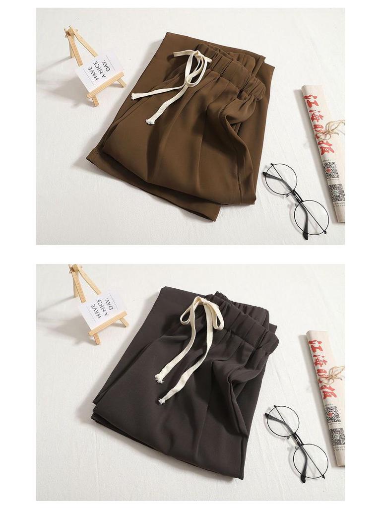 High-End Women's Ice Silk Loose-Fit Wide-Leg Pants – Spring To Winter