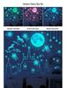 893-Piece Luminous Moon, Unicorn, Stars & Dots Fluorescent Wall Stickers for Children's Bedroom
