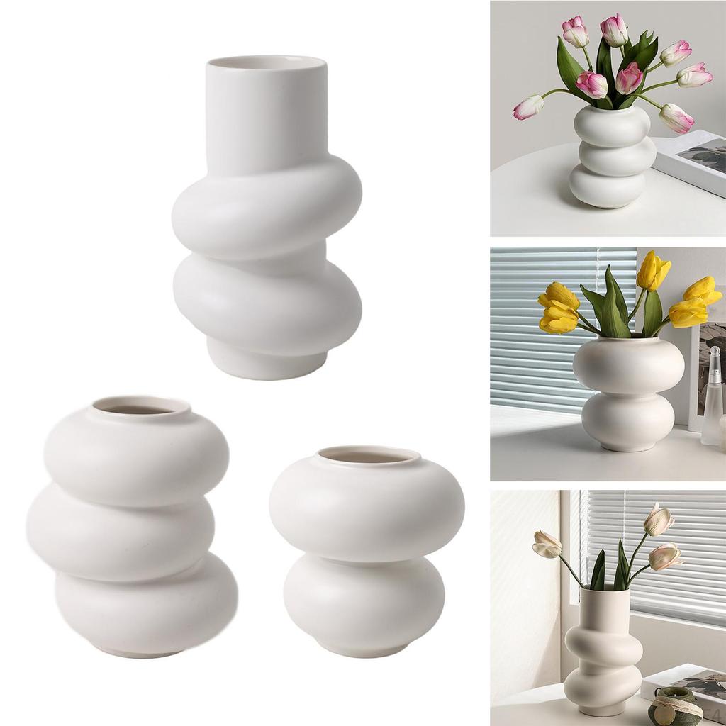 Creative Modern Flower Vase Ornament Flowerpot for Office Room Decor