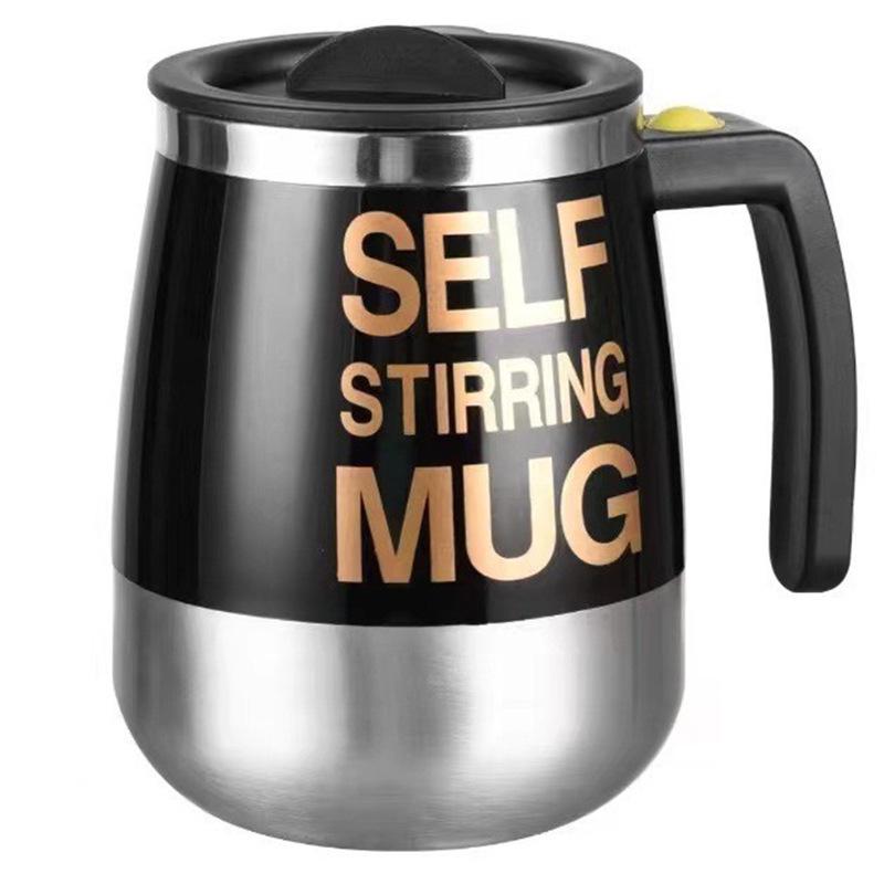 Electric Auto-Stir Coffee Mug with Magnetic Rotation - Portable Big Belly Design