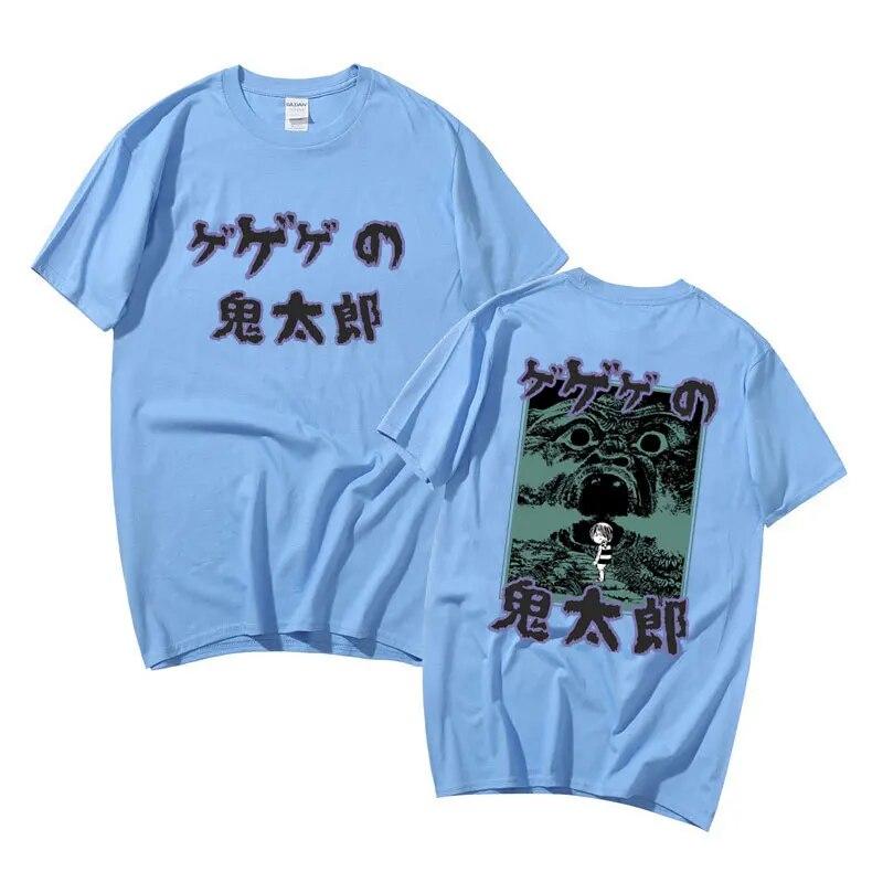 Japonské Anime Gegege No Kitaro Grafické tričko Unisex Dámské Unisexga Oversized trička Pánské tričko z čisté bavlny Unisex Vintage trička