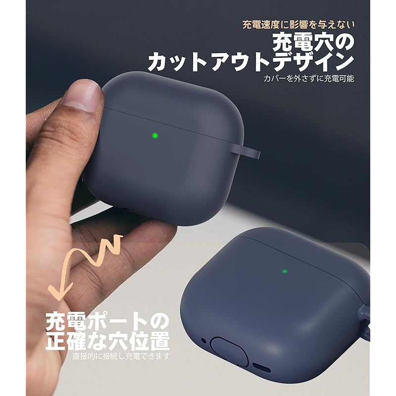 Seltureone[New]For Airpods 4 Cases Released In 2024 Soft Silicone Material Full Protective Cover with Key Chain Loss Prevention Shockproof Anti-slip