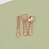 1:12 Dollhouse Miniatures Tableware Knife Fork Spoon Plate Set Accessories Toys
