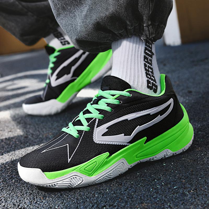 Mandarin duck basketball shoes male teenager middle school student high-top cement floor actual combat training sports shoes casual shoes