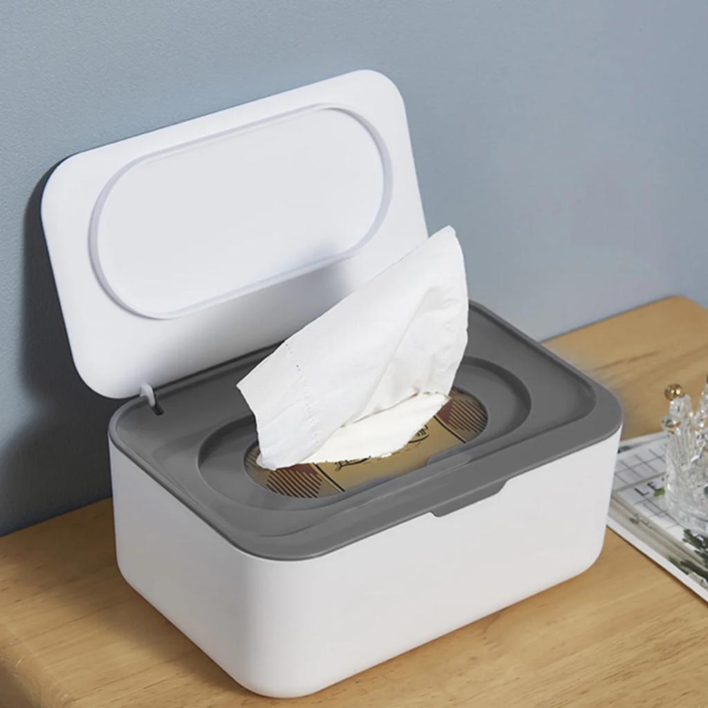 Scatola Salviette Umidificate Dispenser Carta Portatile con Coperchio Scatola Porta Salviette Antipolvere Organizzatore Auto per Bambino Tovagliolo Caldo
