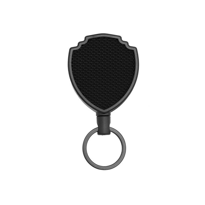 1 Piece High Elasticy Retractable Key Holder for Men Fashion Black Color Durable Keychain Organizer for Keys Office Supplies
