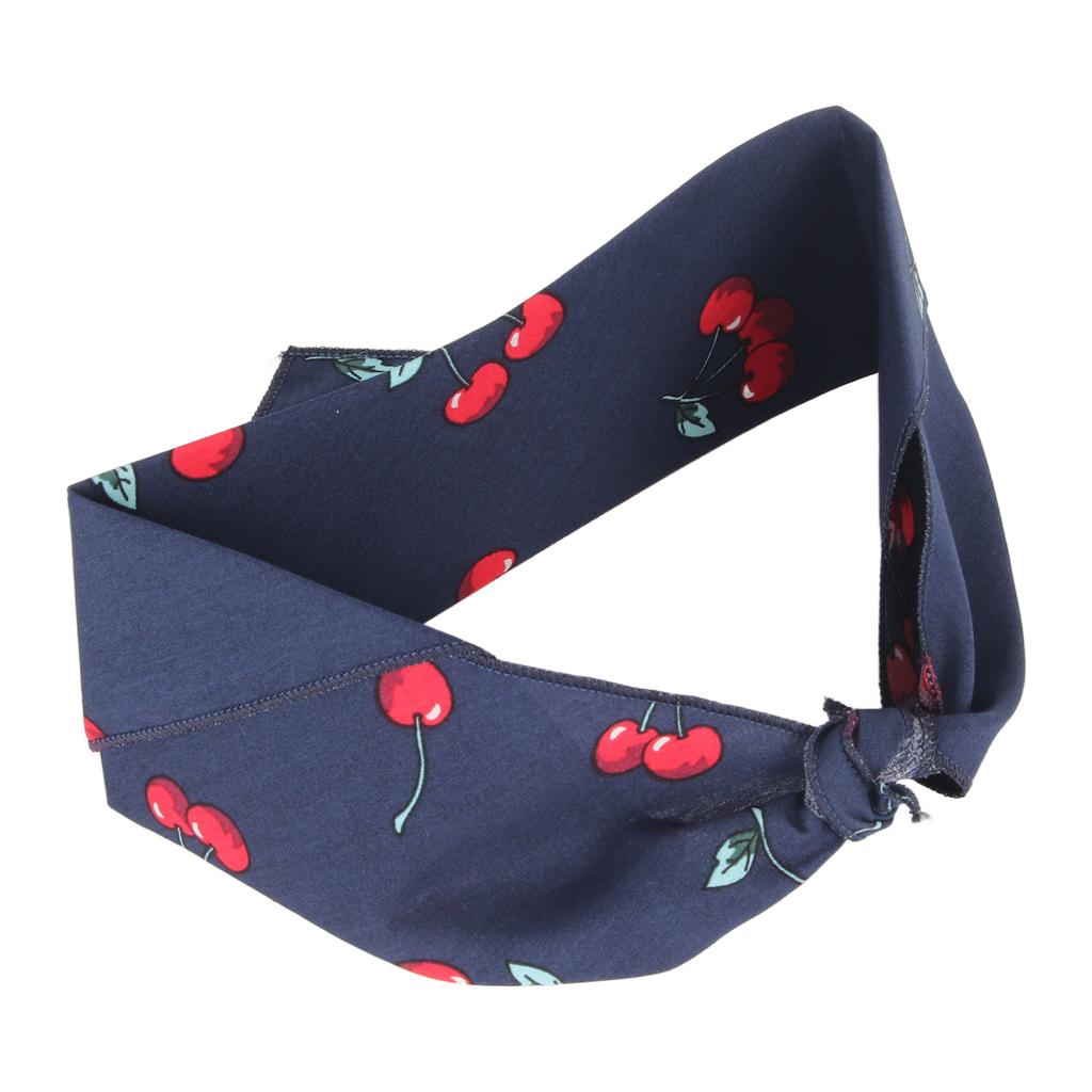 Pet Bibs Soft Machine Washable Cherry Print Triangular Cotton Dog Bib Scarf for Birthday Party