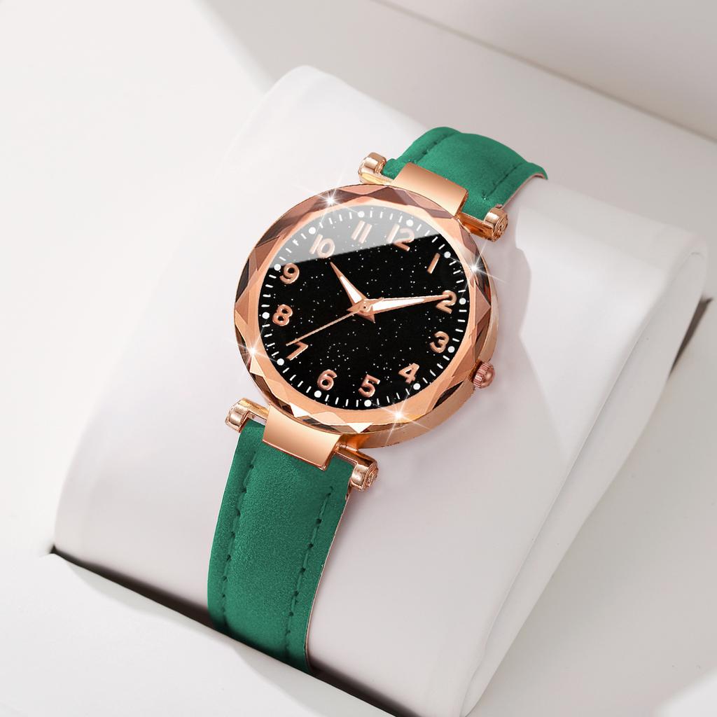 Modny Zegarek Kwarcowy Damski z Arabską Tarczą Casualowy Skórzany Pasek Zegarki na Rękę dla Pań Zegar Reloj Mujer