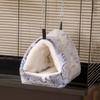 Thickened Hamster Cage Bed Semi-enclosed Hamster Hanging Nest Hamster Plush Hammock  Winter