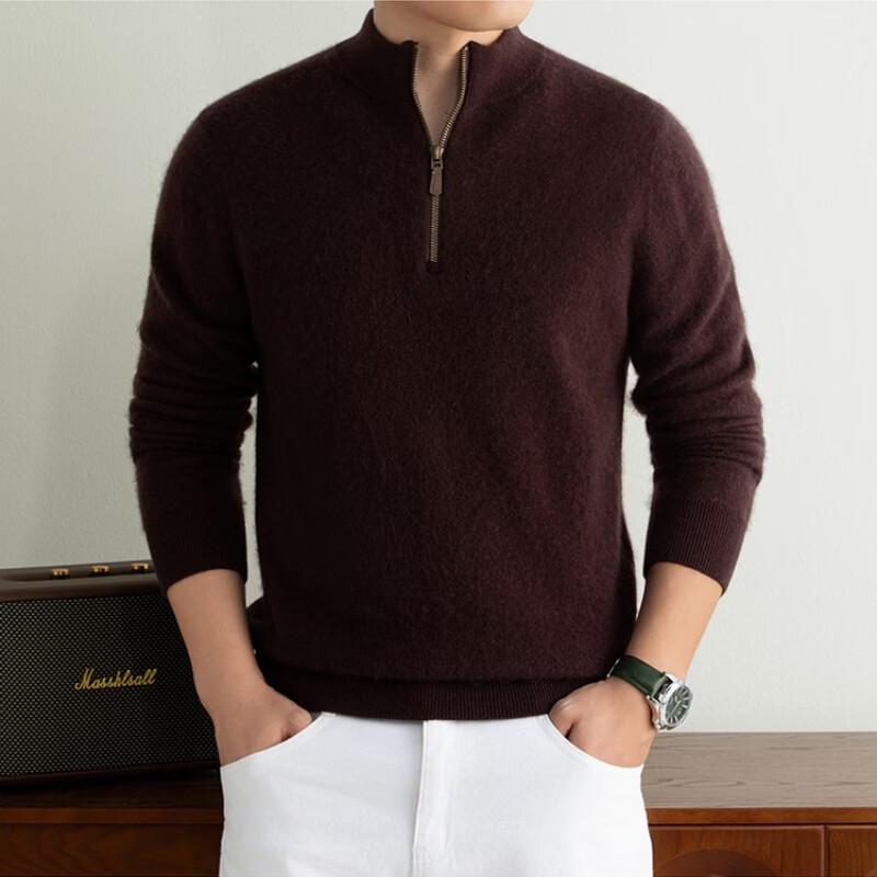 Pierre Cardin Men's Half-Zip Wool Blend Knit Sweater