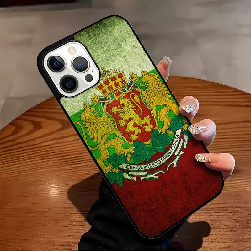 Custodia per Telefono con Mappa e Bandiera della Bulgaria per iPhone 17 Air 16 15 14 13 12 11 Pro Max Max Plus Custodia Bumper