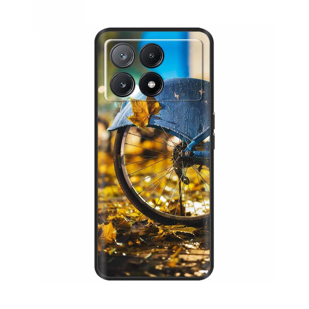 For Xiaomi Poco X6 Pro Case PocoX6 Fashion Cat Flower Soft Silicone Back Phone Case for Poxo C6 PocoX6 Pro X 6 Cases Etui Funda