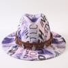 New European and American style letter printing fashion top hat men's and women's fashion jazz hat sunscreen sun hat
