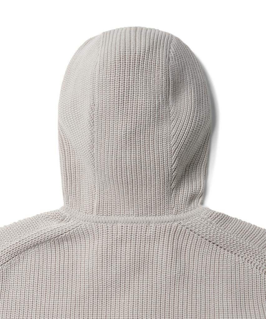 MUSINSA STANDARD Ribbed Knit Hooded Zip-Up [Dusty Cream]