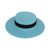 Beach Hat with Wrap-Around Brim, UV Protection Breathable Natural Straw Hat, Flat Top Summer Sun Hat for Beach Vacation Tropical Travel Outdoor