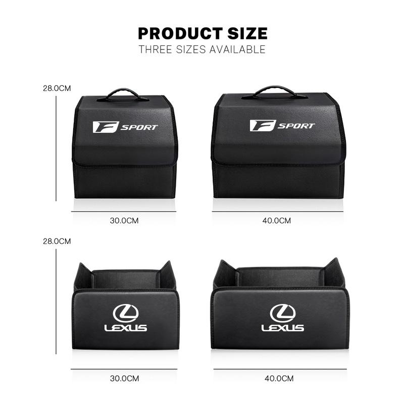 AARD1 Car Trunk Organizer Leather Storage Box Toolbox For Lexus F-SPORT ES RX NX LS UX LM LX GX LC RZ IS CT GS RC HS SC TX LBX IS300
