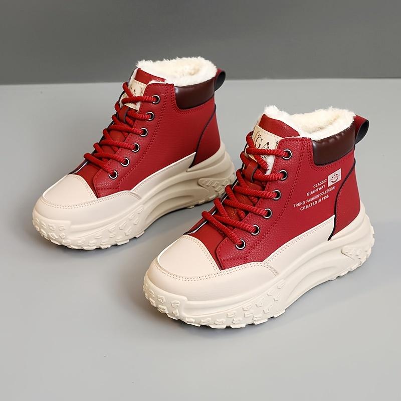 Autumn and Winter Women's Soft Comfortable Fleece-Lined Warm Boots, Suitable for Outdoor Activities in Cold Weather