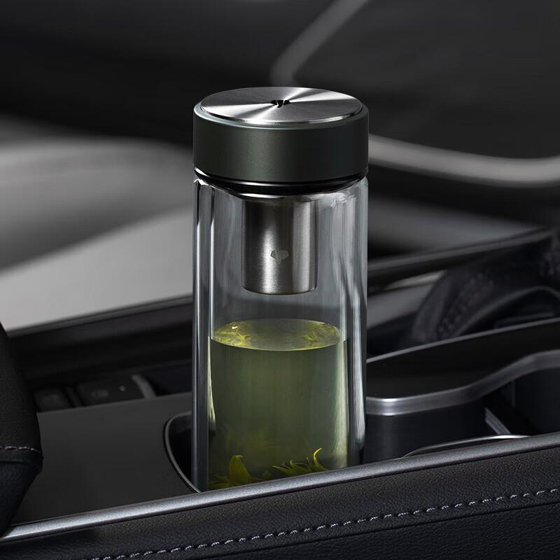 Portable Double-Wall Glass Tea Infuser Bottle