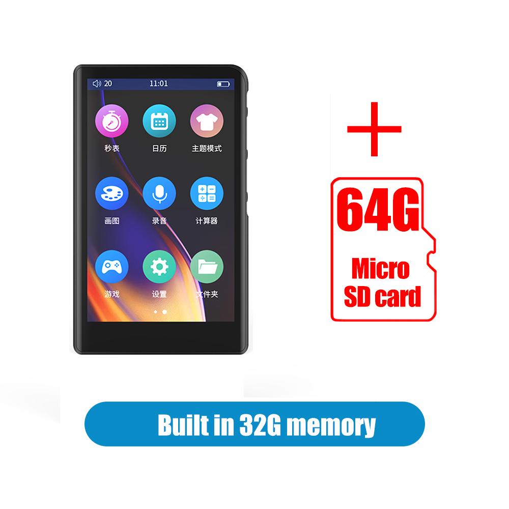 RUIZU H9 Bluetooth MP3 MP4 Player 3,8-calowy ekran dotykowy Metalowy bezstratny odtwarzacz muzyki z wbudowanym głośnikiem Obsługa karty TF