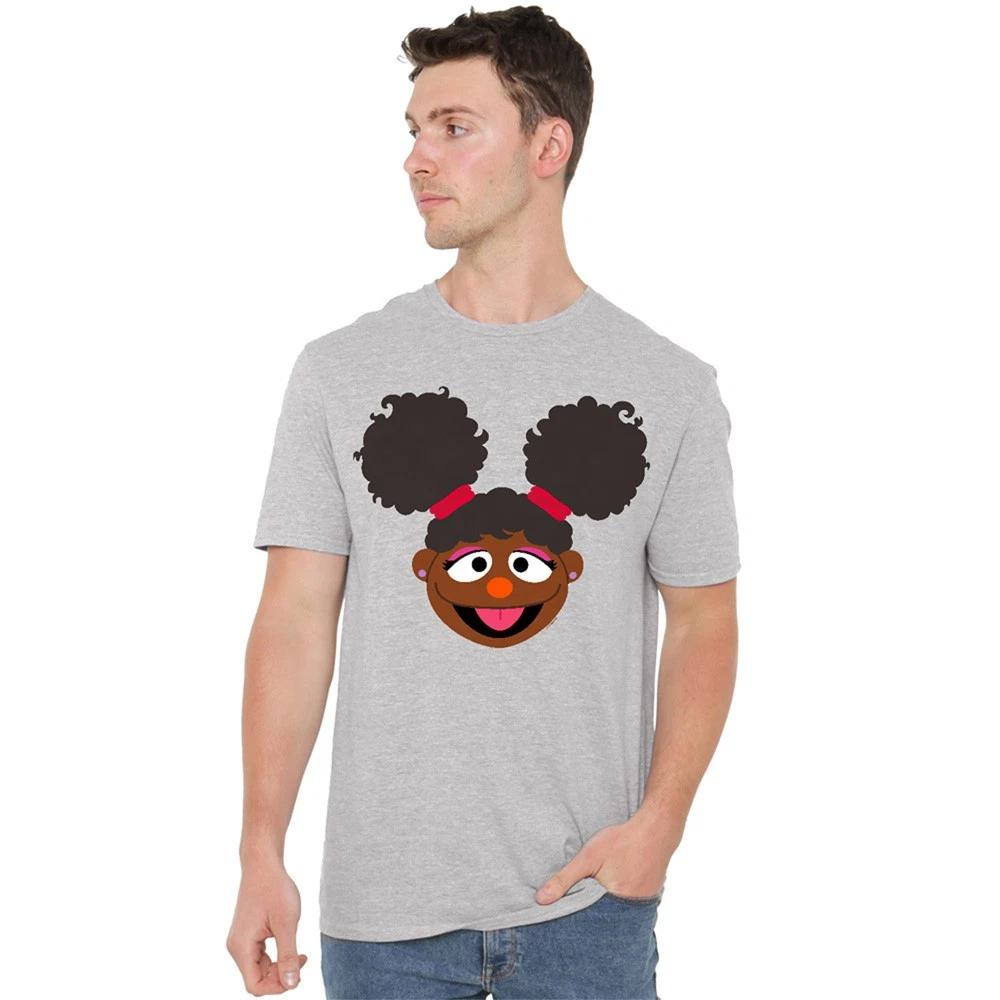 Sesame Street Gabrielle Face 100% Cotton T-shirt Mens Tees Top S-5XL, Athletic Heather 4XL