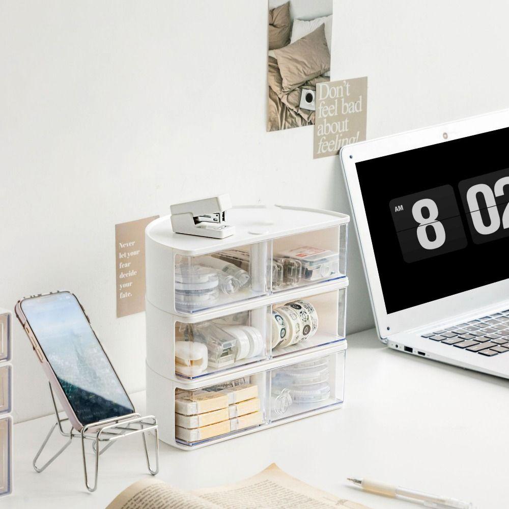 Dustproof Cosmetic Storage Rack Rotatable Desk Storage Box Semi-Circular Organizer Bathroom