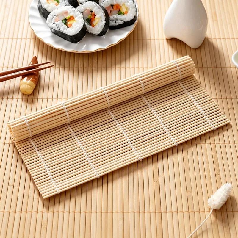Sushi Rolls Set Sushi Curtain Rolling Mat Onigiri Molds Makeup for Rolls Rice Balls Rice Mold Shaper Sushi Maker Kit Rying Pan