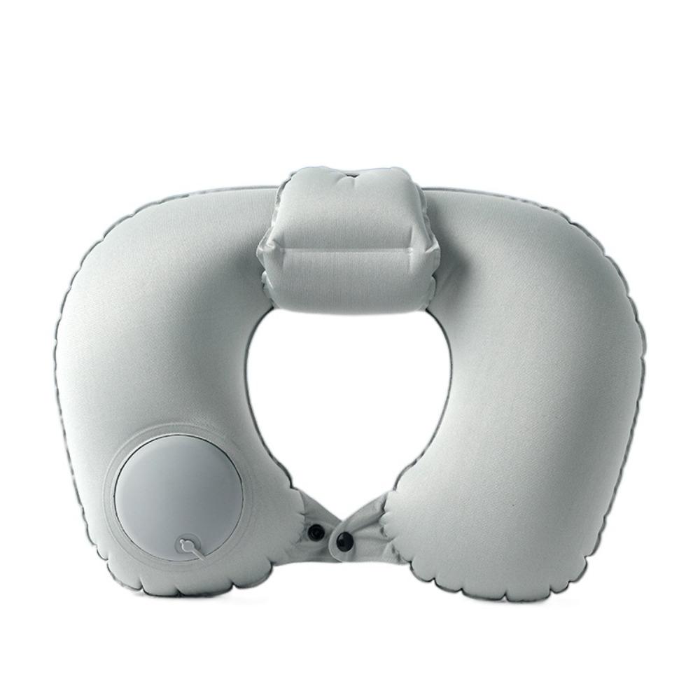 Hand Pressing Press To Inflate Pillow U-Shaped Neckrest Pad Neck Support Cushion  Tourist