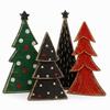 Multicolor Christmas Desktop Ornament Wood Xmas Tree Tabletop Decoration Photo Props Deer Snowflake Scene Decorative Ornaments