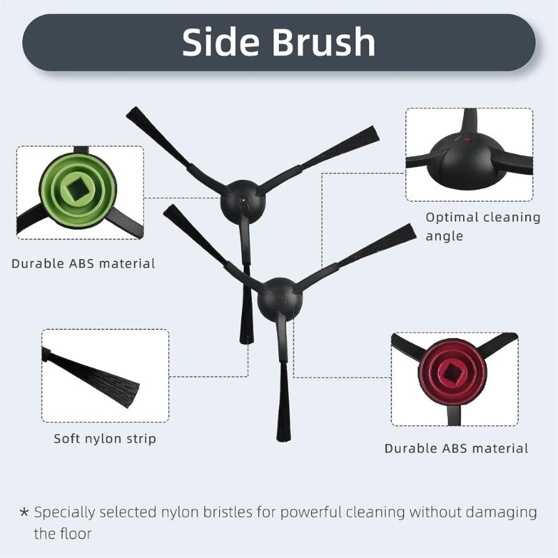 Sweeper HEPA Filter Vacuum Cleaner Roller Brush Side Brush Mopping Pads Replacement for G8000 G8000Pro Sweeping Robot