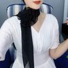 Versatile Chiffon Scarf Flower Neckerchief Sweet Floral Scarf Shawl  Women