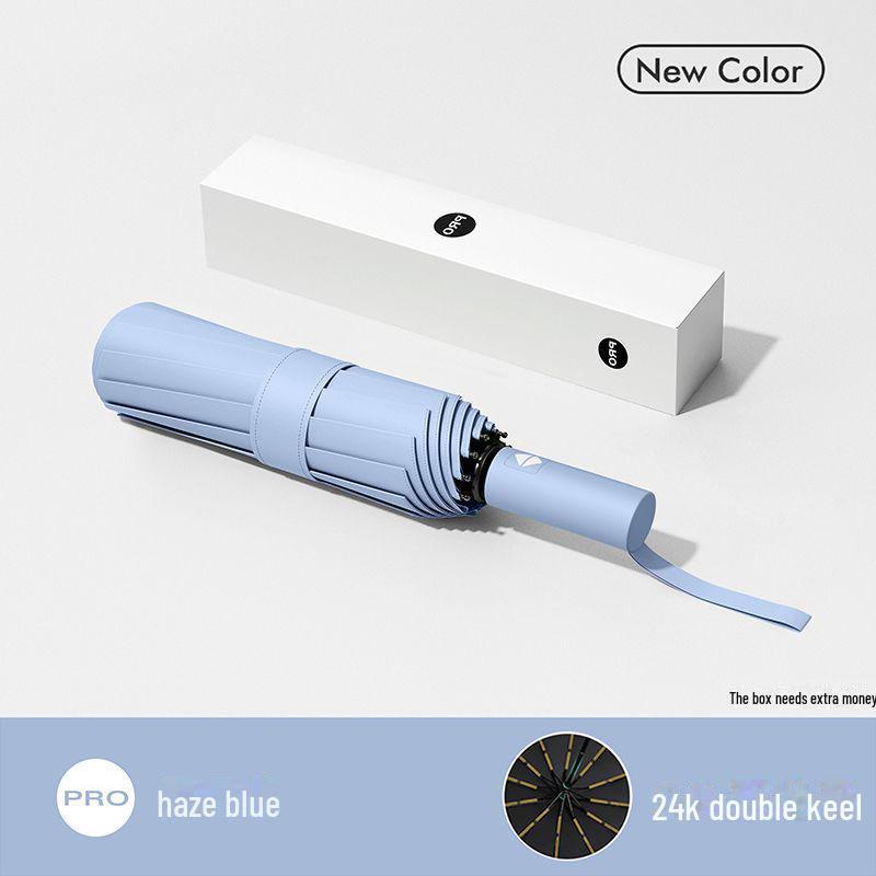 32-Rib Automatic Folding Umbrella with UV Protection & Logo Printing