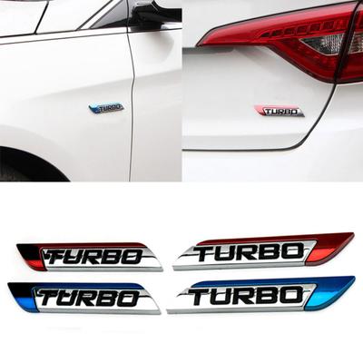 3D Metal TURBO Turboşarjlı Araba Sticker Logo Amblem Rozet Araba Stil Çıkartmaları