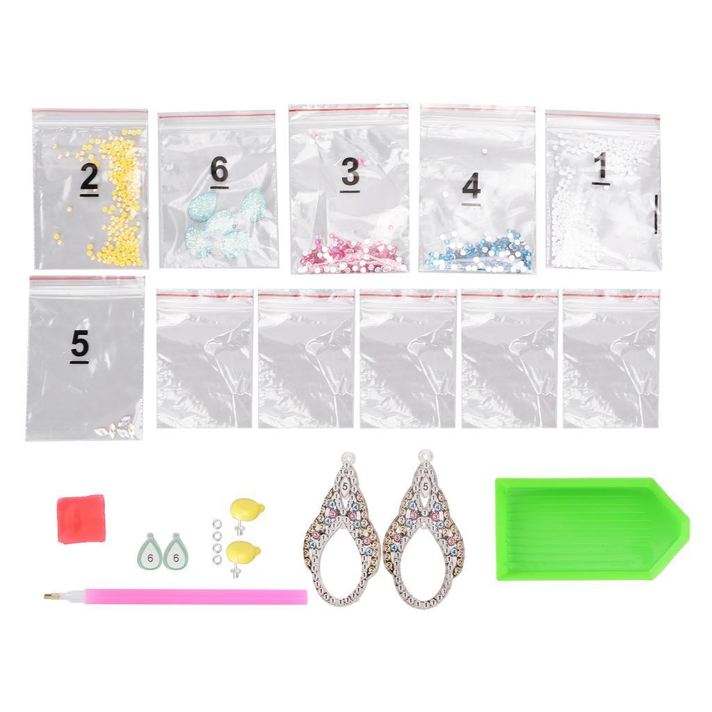 Rhinestone Earrings Waterproof Healthy Harmless Uniform Texture Beautiful Exquisite Shiny Ear Studs
