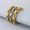12/15MM Hochwertiges Byzantinisches Großes Armband Für Männer Hip Hop Einfache Kaiserliche Kette Halskette Polierter Trendiger Schmuck Männlicher Charme