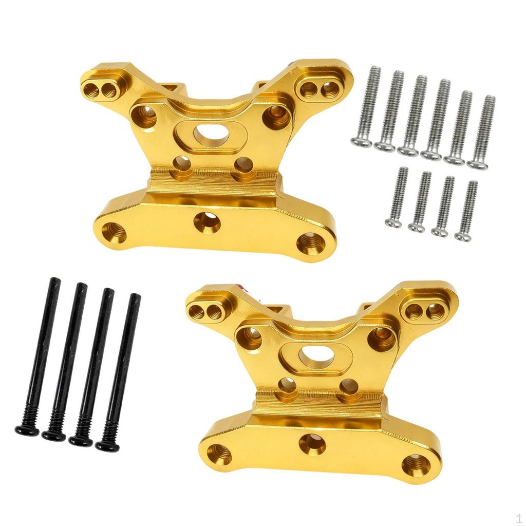 2 Aluminum Alloy Shock Absorber Mounts for 1:16 Scale RC Cars. Easy Installation. Directly Replaces