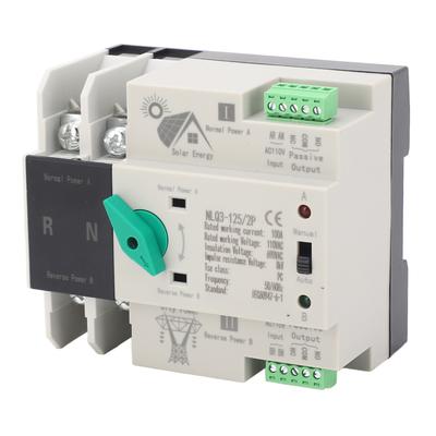 Dual Power Automatický přenosový spínač 2P milisekundový rychle spínaný časovací ovladač AC110V 100A