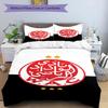 FC Wappen Design Muster Druck Bettbezug Set – enthält 1 Bettbezug und 2 passende Kissenbezüge Schlafzimmer Dekoration Weihnachtsgeschenke