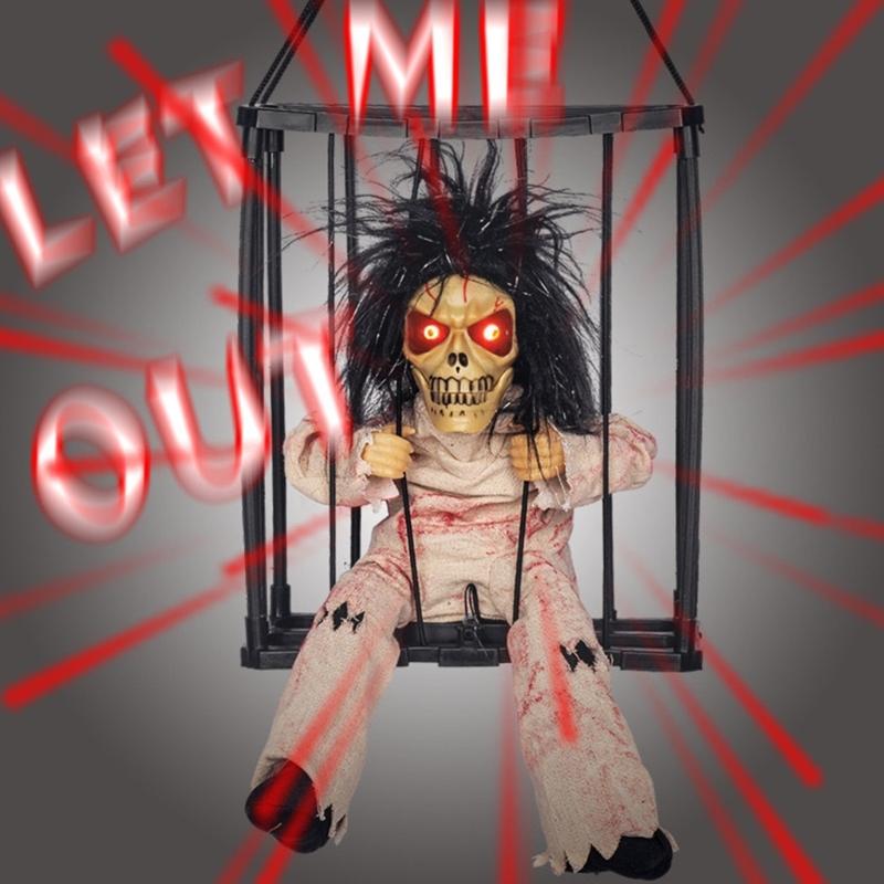 Eerie Prisoner Cage Manifestation Toy With Easy Installation Permanent Halloween Deck For Eerie House Themes
