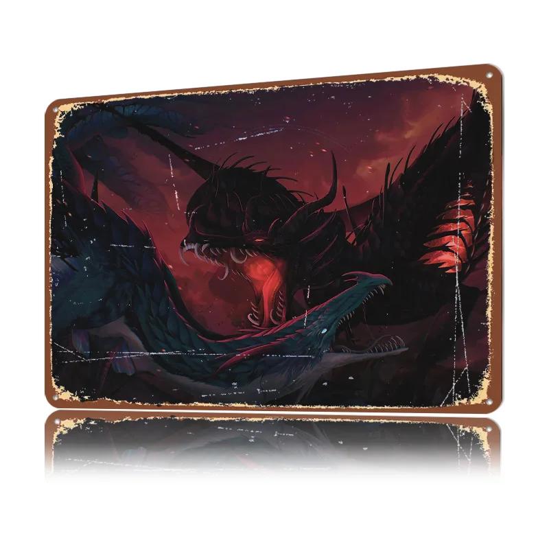 Cataclysm D Printed Texture Poster Personalized Wall Art Retro Metal Tin Signs for Home Decor Room Accessories House Wand Deko