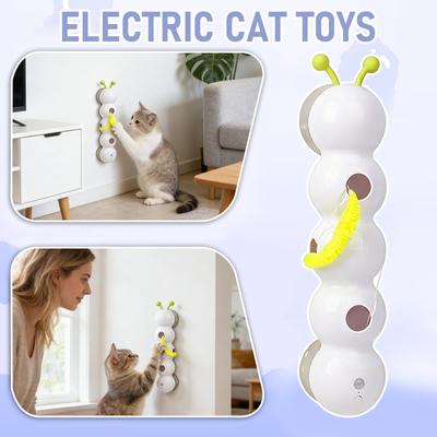 Whack A Worm Toy, Interactive Caterpillar Toy With Motion , Whack A Worm Post Toys With Suction Cup, Moving Caterpillar Toys For Indoor Cats (3PC)