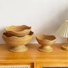 Handcrafted Nordic Autumn Rattan Fruit Bowl - American Style Living Room Decor