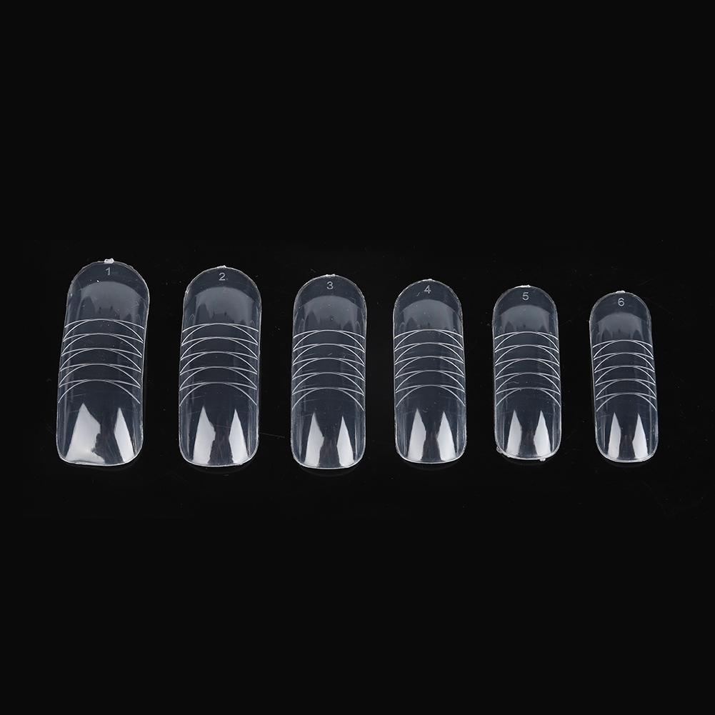 140pcs Dual System Form Extension False Nail Tips Nail Art Tips UV Gel DIY 12 Sizes with Lines
