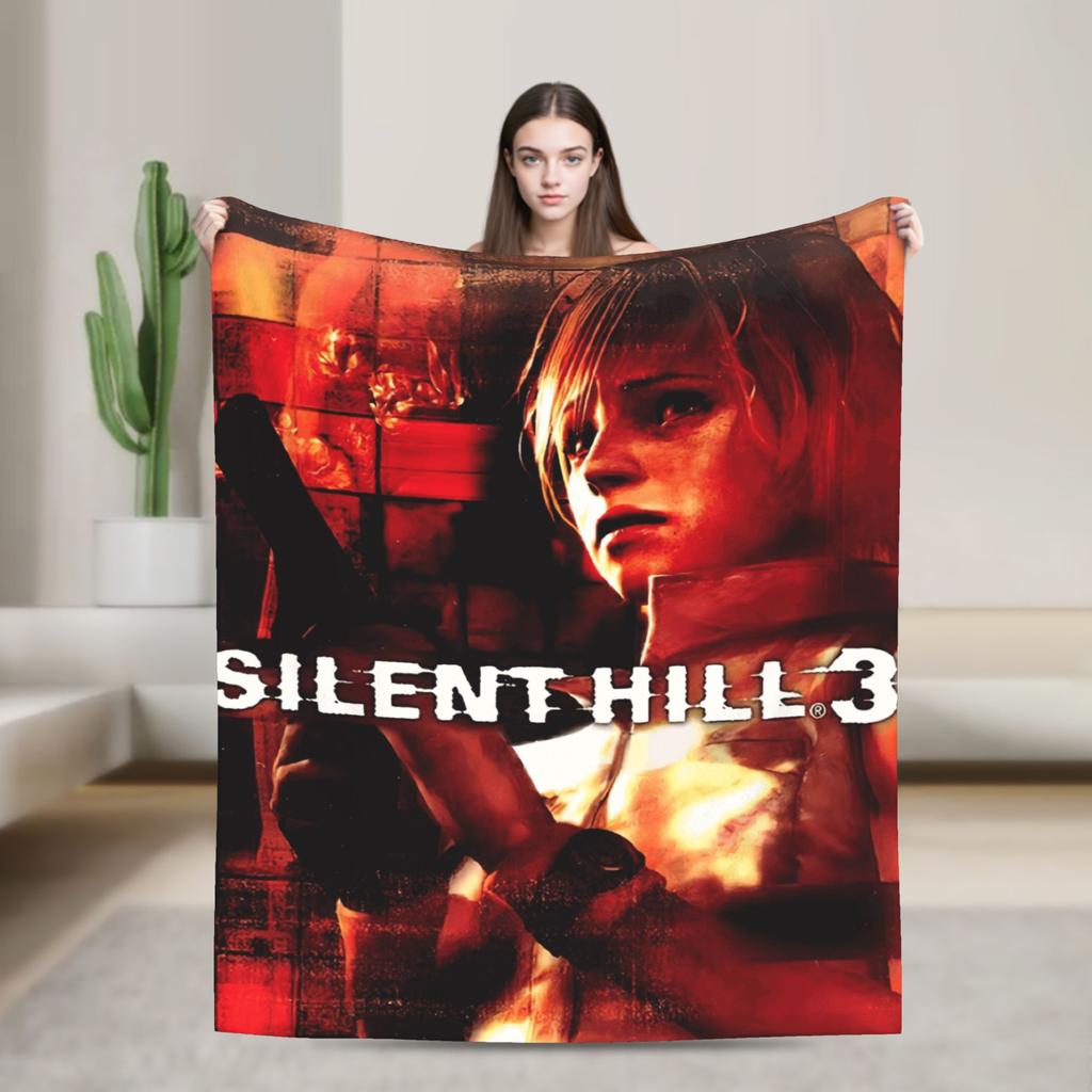 Silent Hill Horror Movie Games Super Soft Blankets Plush Bedding Throws Comfortable Couch Chair Flannel Bedspread Sofa Bed Cover