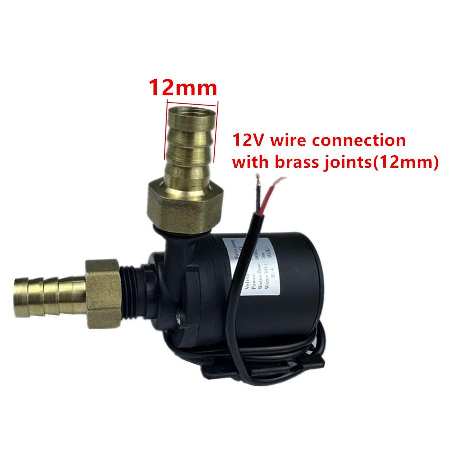 Submersible Water Pump 12V High Pressure Ultra Quiet Solar DC 24V Lift 5M 800L/H Brushless Motor Water Pumps with Brass Joints